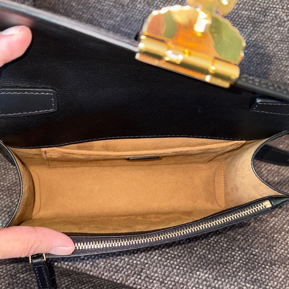 MCM Black Crossbody Bag with Gold Clasp - Picture 9 of 10